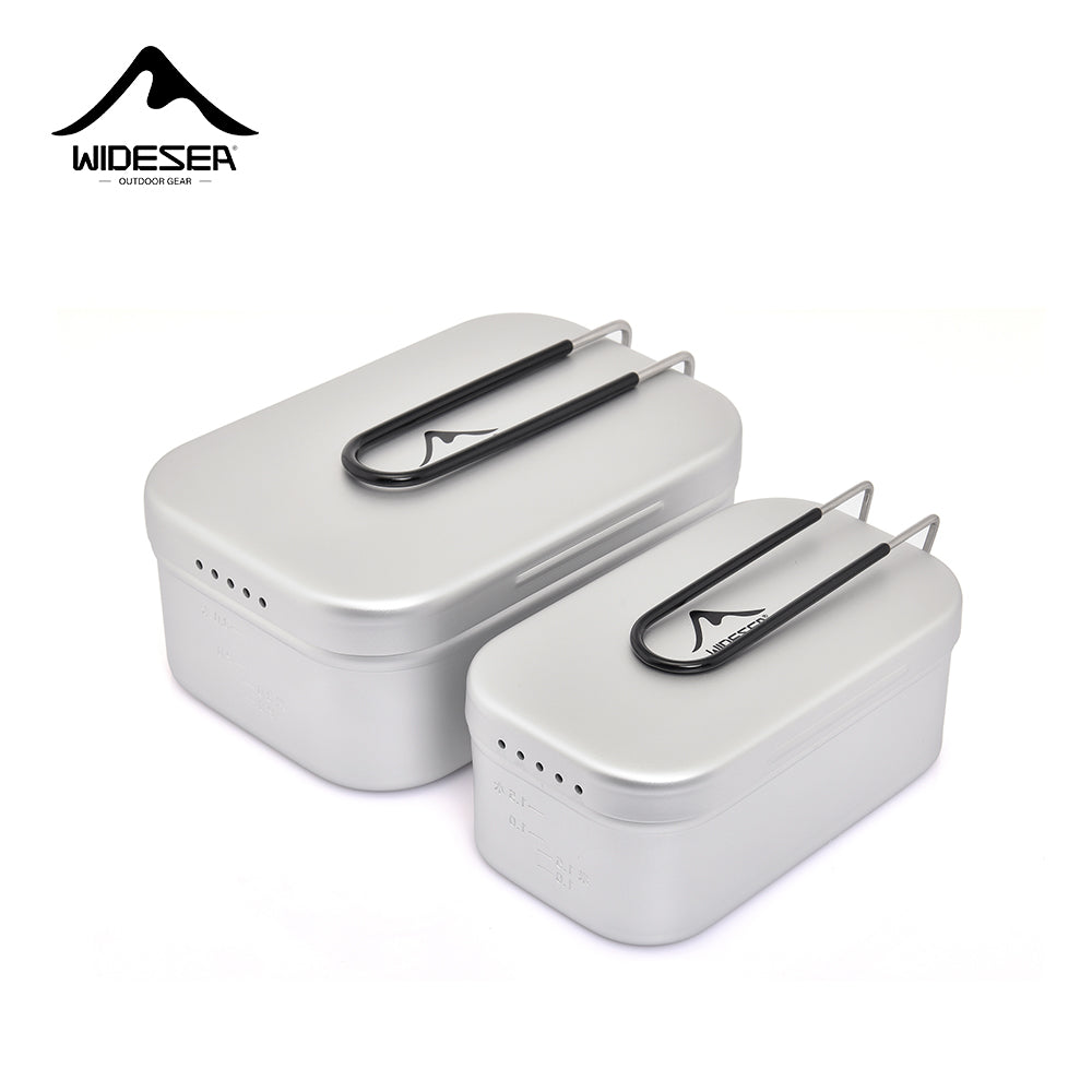 Widesea Camping Lunch Box Non-stick Cutlery Foldable Pure Aluminum