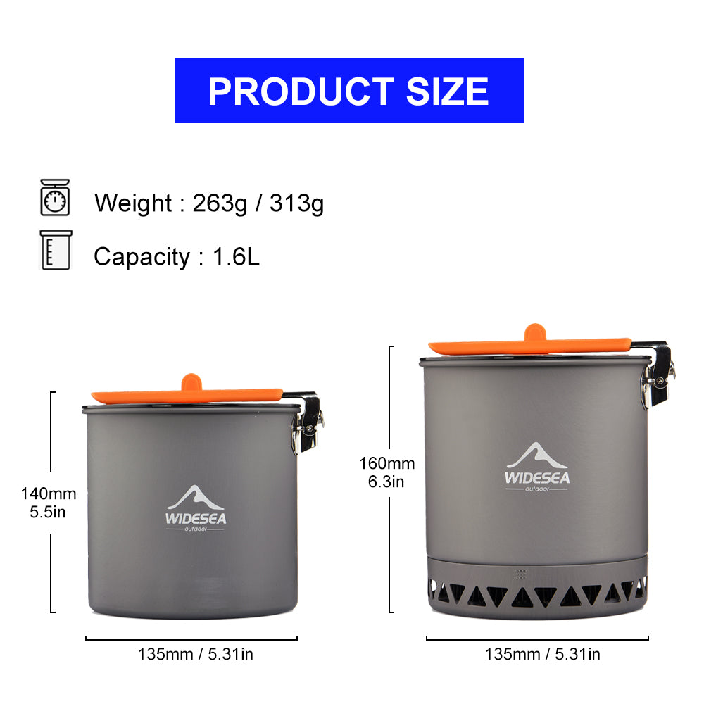 Camping Pot with Heater Exchanger