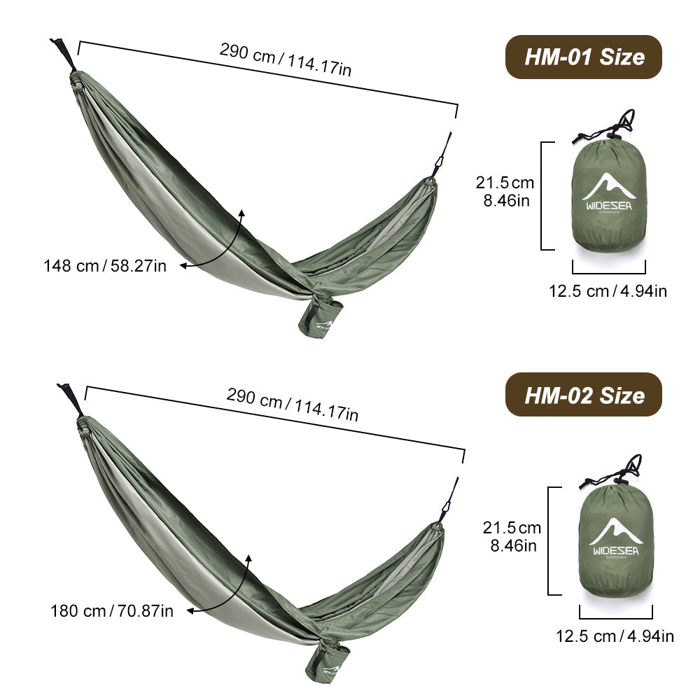 Widesea Camping 240T Fabric Hammocks 2 Person
