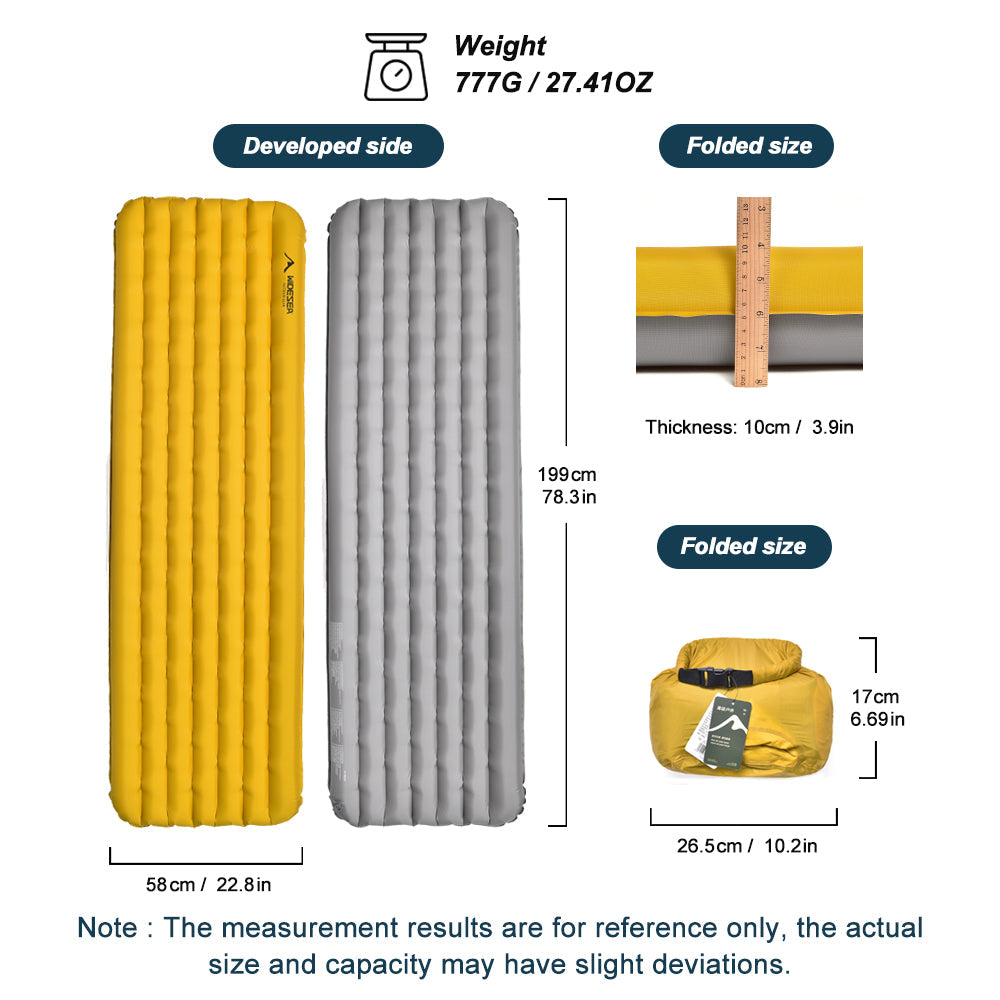 Widesea R7.6 square inflatable pad
