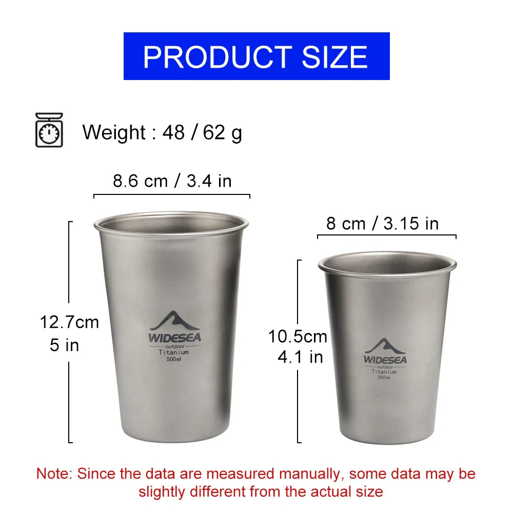 Camping Titanium Beer Glass Mug Cup  ﻿