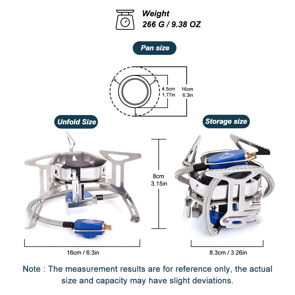 WIDESEA Camping Stove 3500W Wind Proof Heater