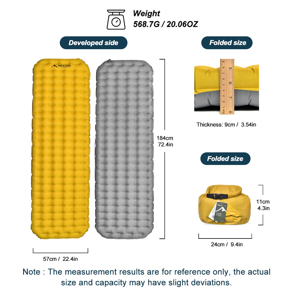 Widesea  R8 square inflatable pad