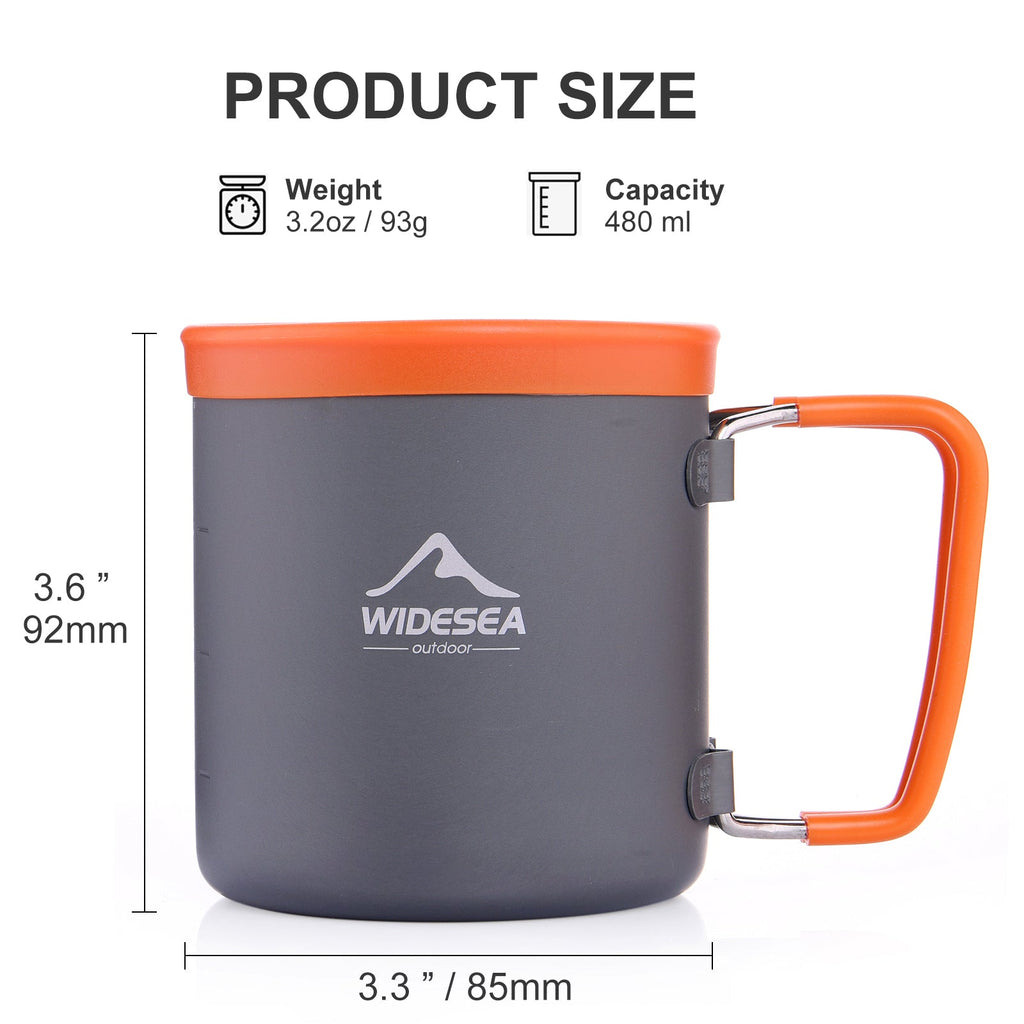 Camping Aluminum Cup 480ML