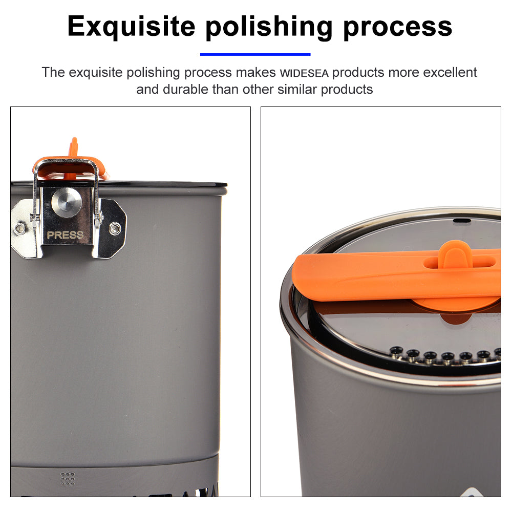 Camping Pot with Heater Exchanger