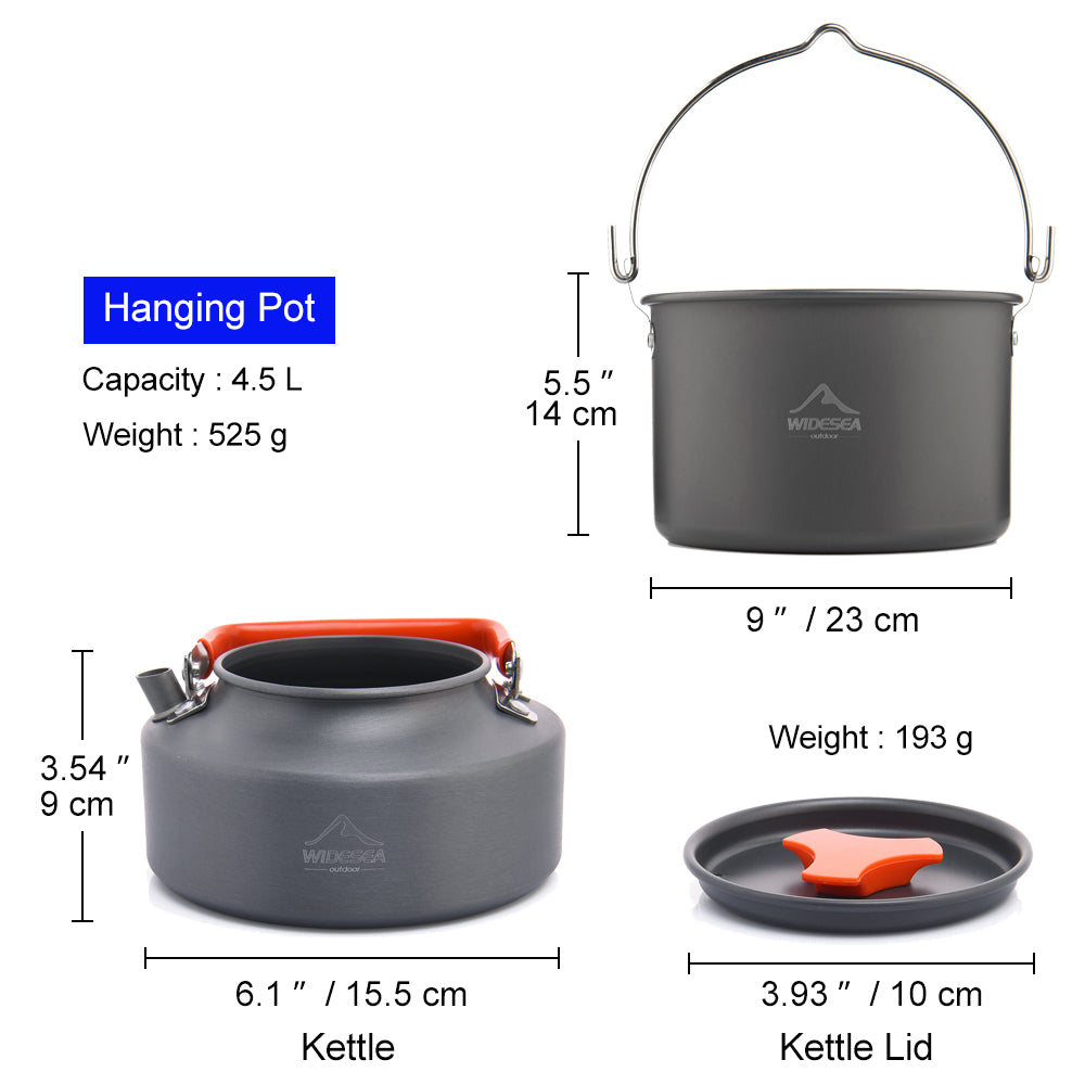 Camping Cookware Set for 7-8 persons