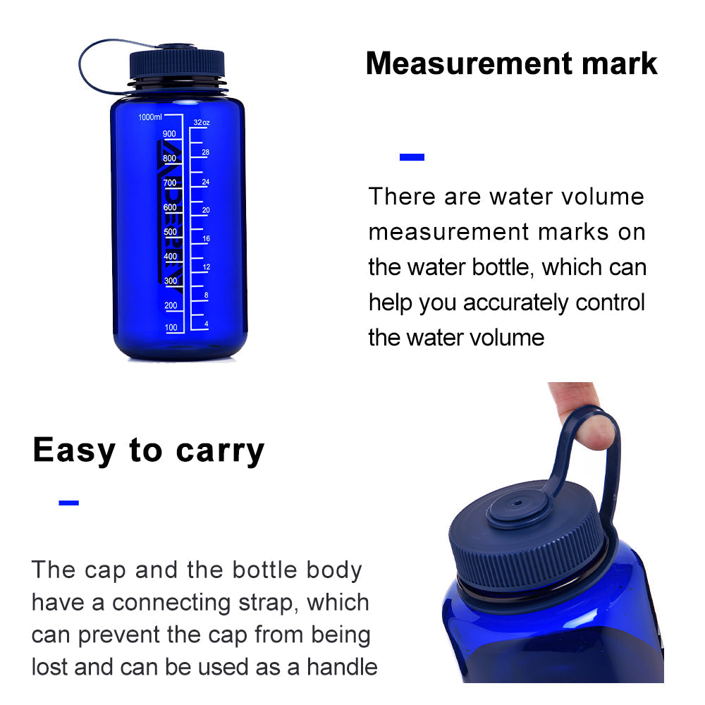Camping Water Bottle Plastic Mug 1.1L BPA Free