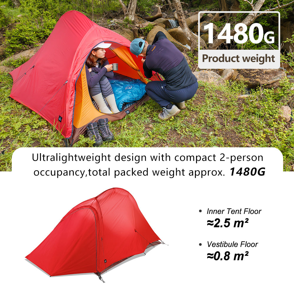 Widesea Camping Tent 1 Person 15D Nylon Backpaking Tents