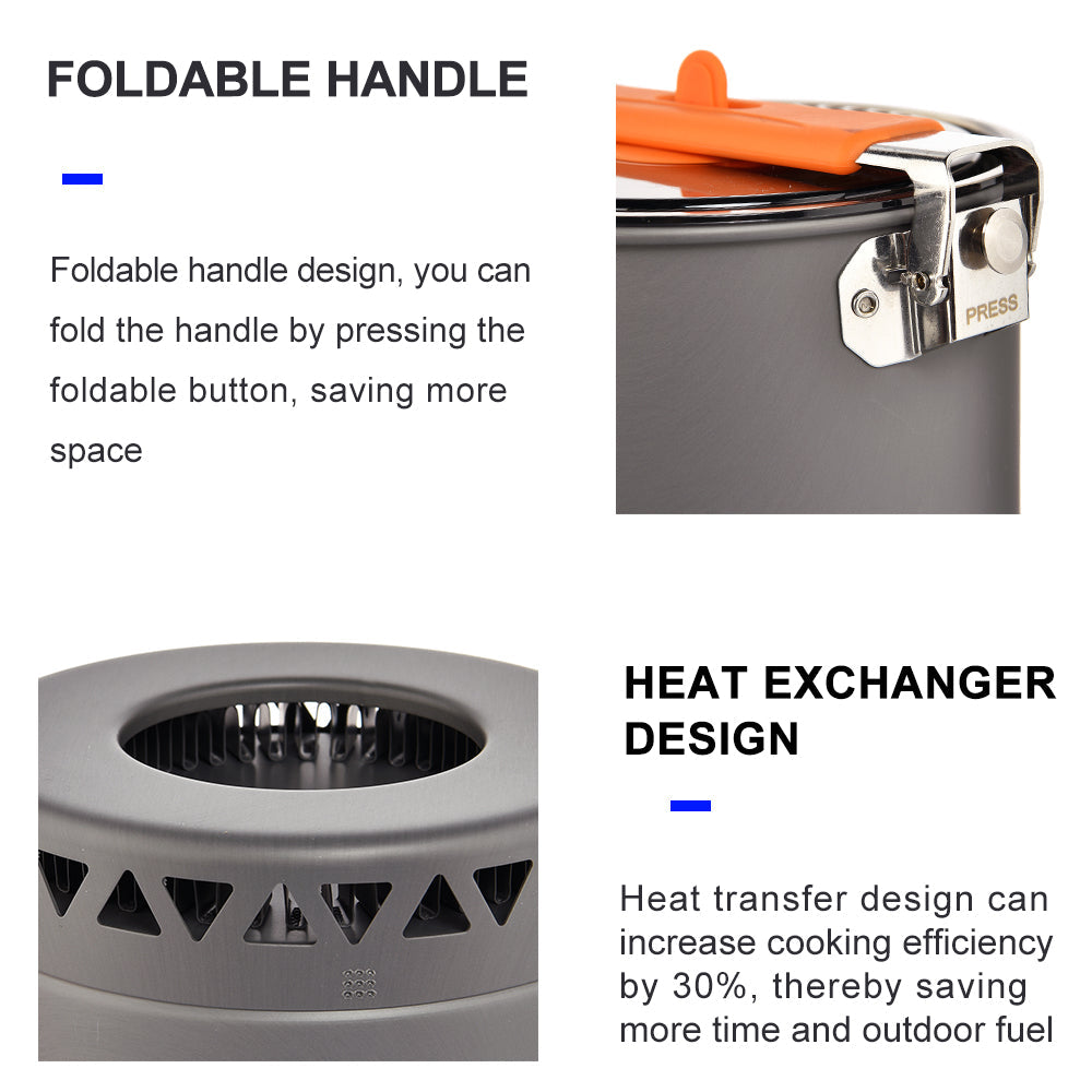 Camping Pot with Heater Exchanger