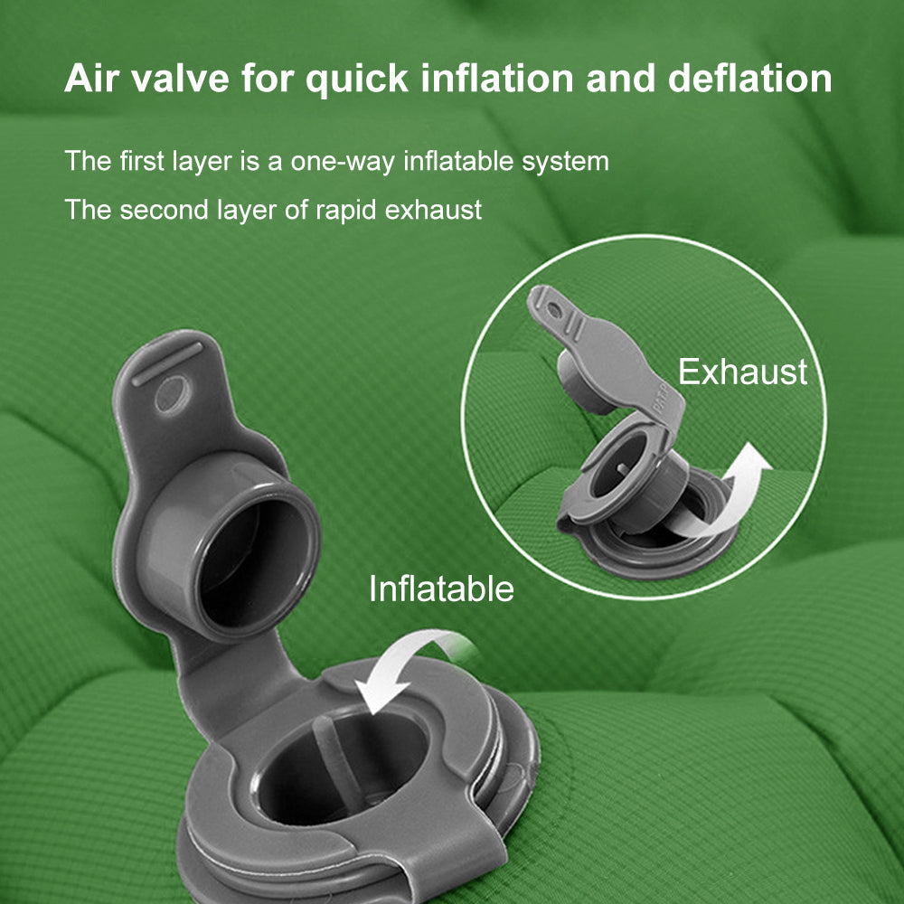 Camping sleeping pad with air pumb