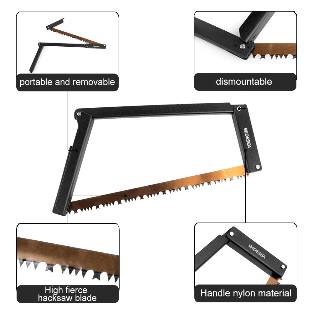 Camping Folding Saw Portable 32cm Manganese Hacksaw Blade
