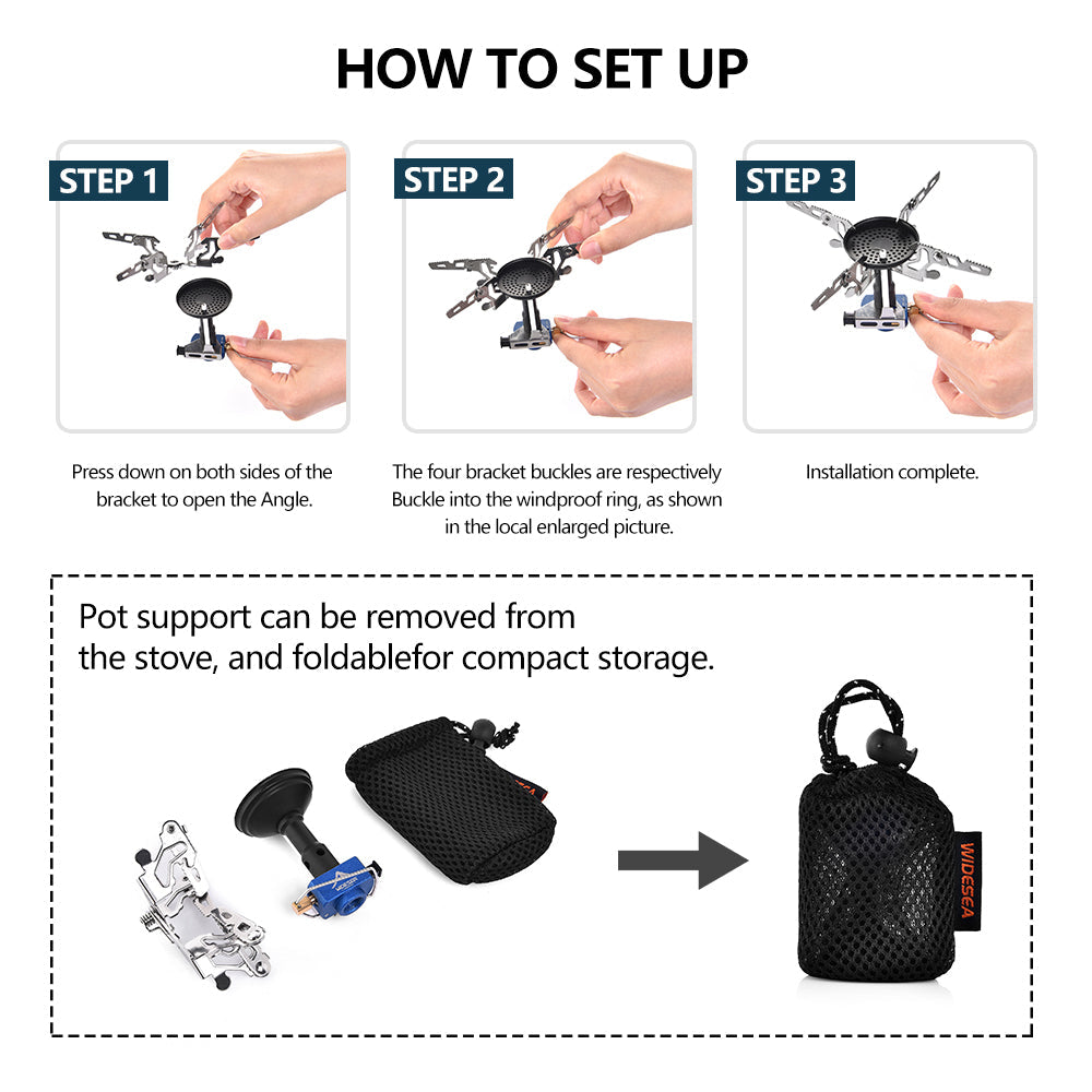 Widesea Camping Stove Gas Burner 3300W Gas Burner