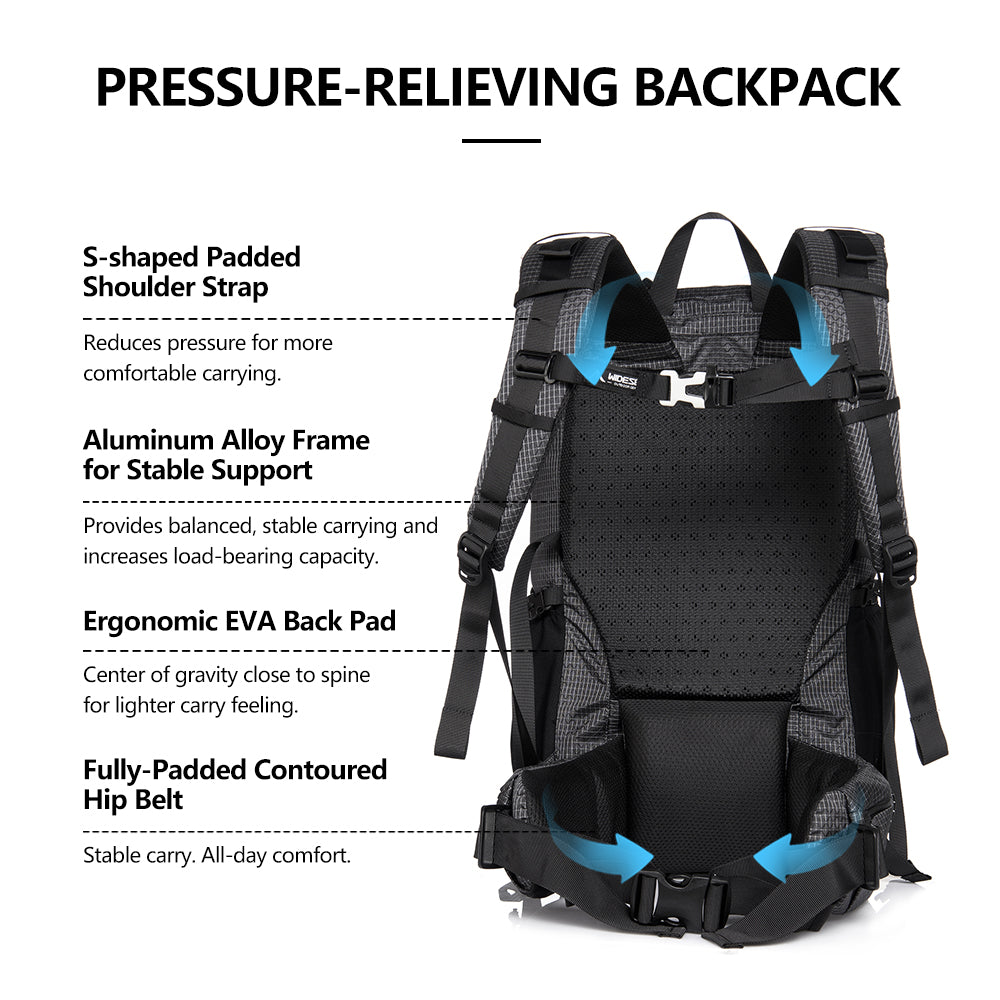 Widesea Camping Climbing Sports Waterproof  40L Backpacks