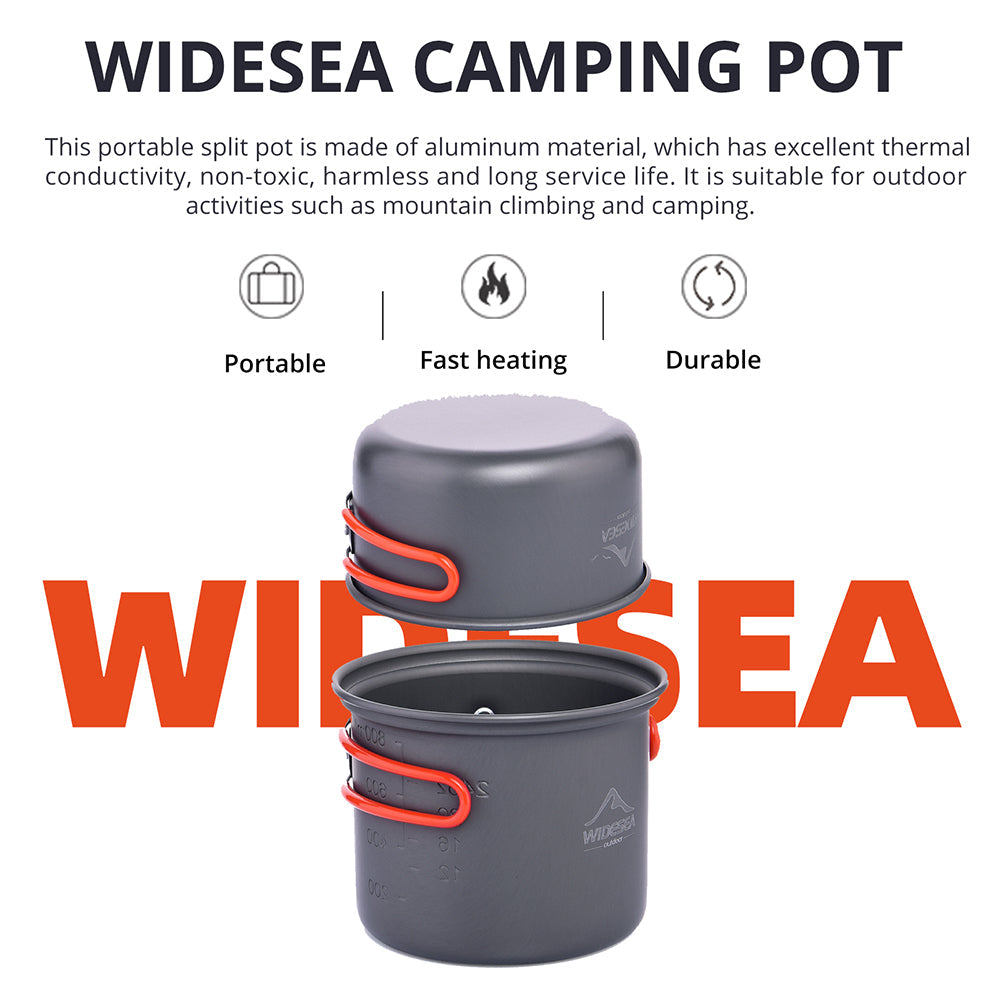 Camping Aluminum Pot Pan 1 Person