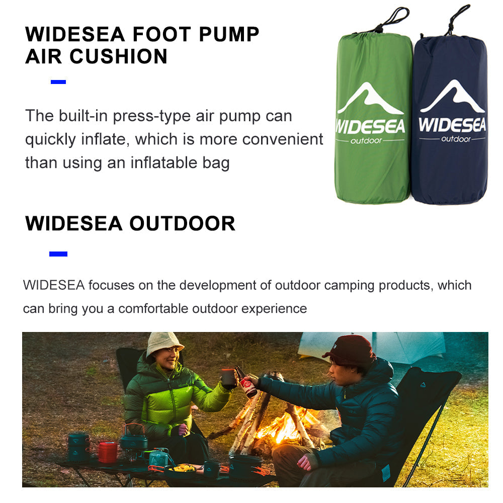 Camping sleeping pad with air pumb