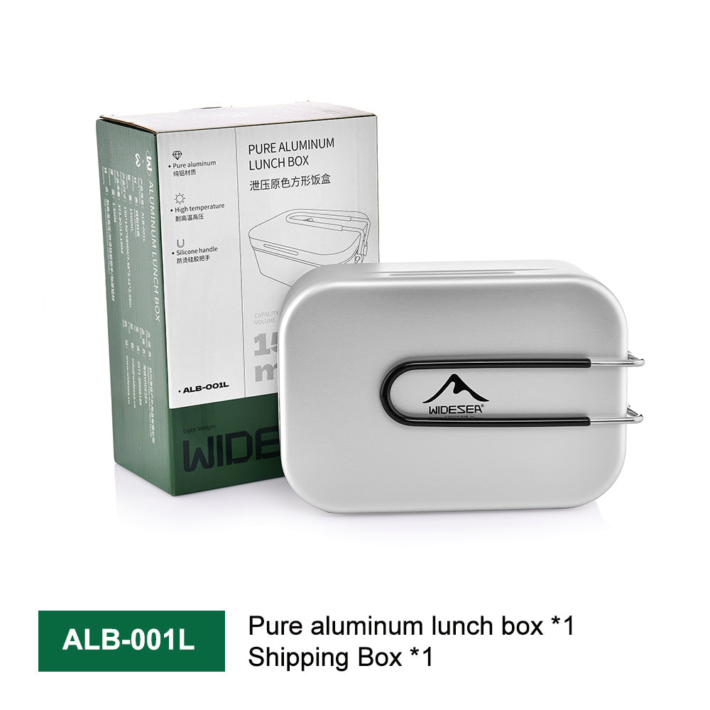 Widesea Camping Lunch Box Non-stick Cutlery Foldable Pure Aluminum