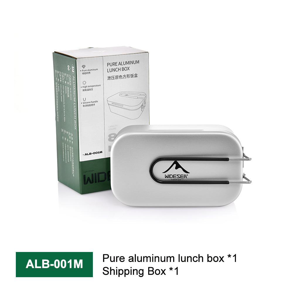 Widesea Camping Lunch Box Non-stick Cutlery Foldable Pure Aluminum