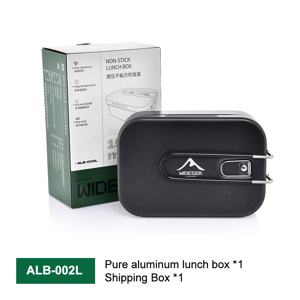 Widesea Camping Lunch Box Non-stick Cutlery Foldable Aluminum Non-Stick