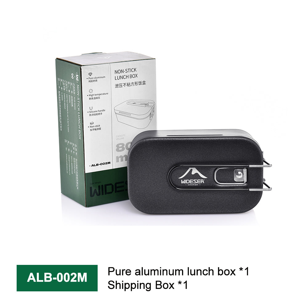 Widesea Camping Lunch Box Non-stick Cutlery Foldable Aluminum Non-Stick