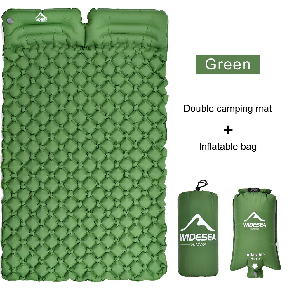 Camping 2-Person  Air Mattress Ultralight Folding Sleeping Pad  ﻿