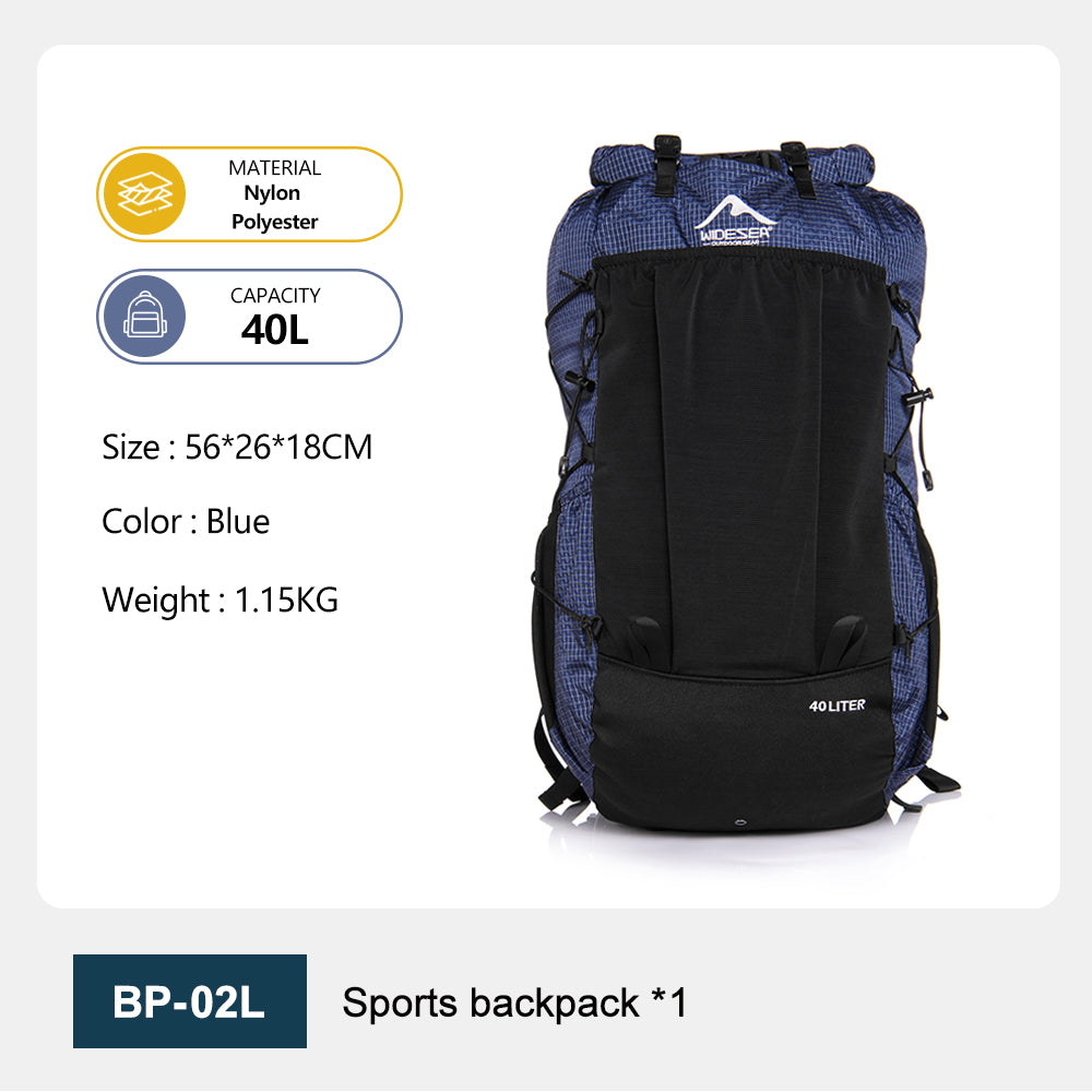 Widesea Camping Climbing Sports Waterproof  40L Backpacks